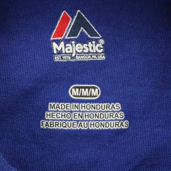 Vintage Majestic Shirt Mens Medium M Blue Midland RockHounds Baseball Team Art - Picture 6 of 9